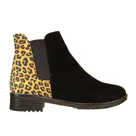 İLKER ZENNE BOT 01 SÜET SİYAH LEOPAR